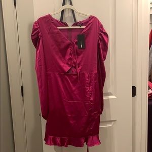 Fashion Nova Pink Satin Dress